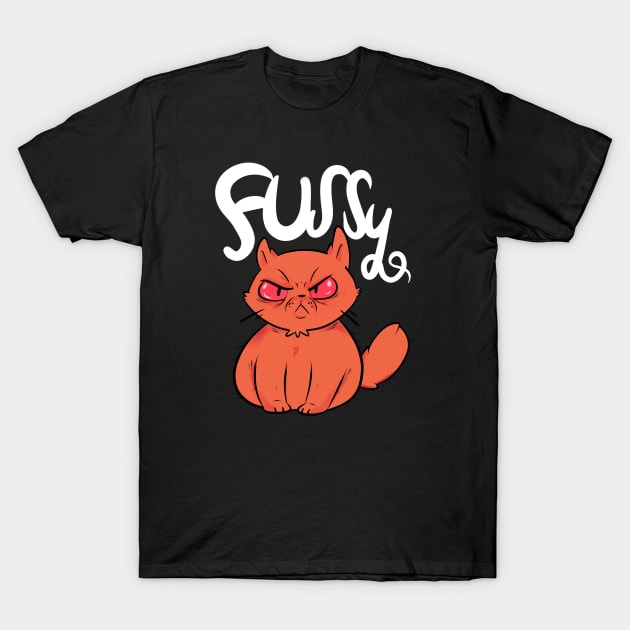 Fussy Kitty T-Shirt by Potatodragon